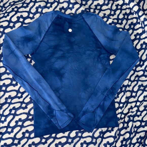 Lululemon Women's swiftly tech marble Blue Long Sleeve Top - Picture 3 of 3